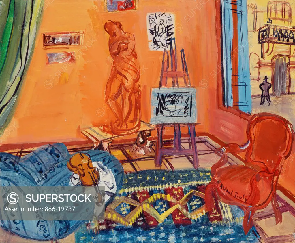 Studio, Perpignan; l'Atelier, Perpignan. Raoul Dufy (1877-1953). Oil on canvas. Painted in 1945. 38 x 46cm.