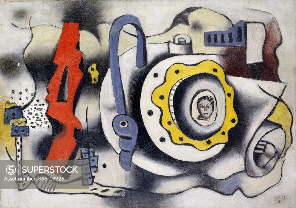 Still Life; Nature Morte. Fernand Leger (1881-1955). Oil on canvas. Painted in 1931. 46.5 x 65.5cm