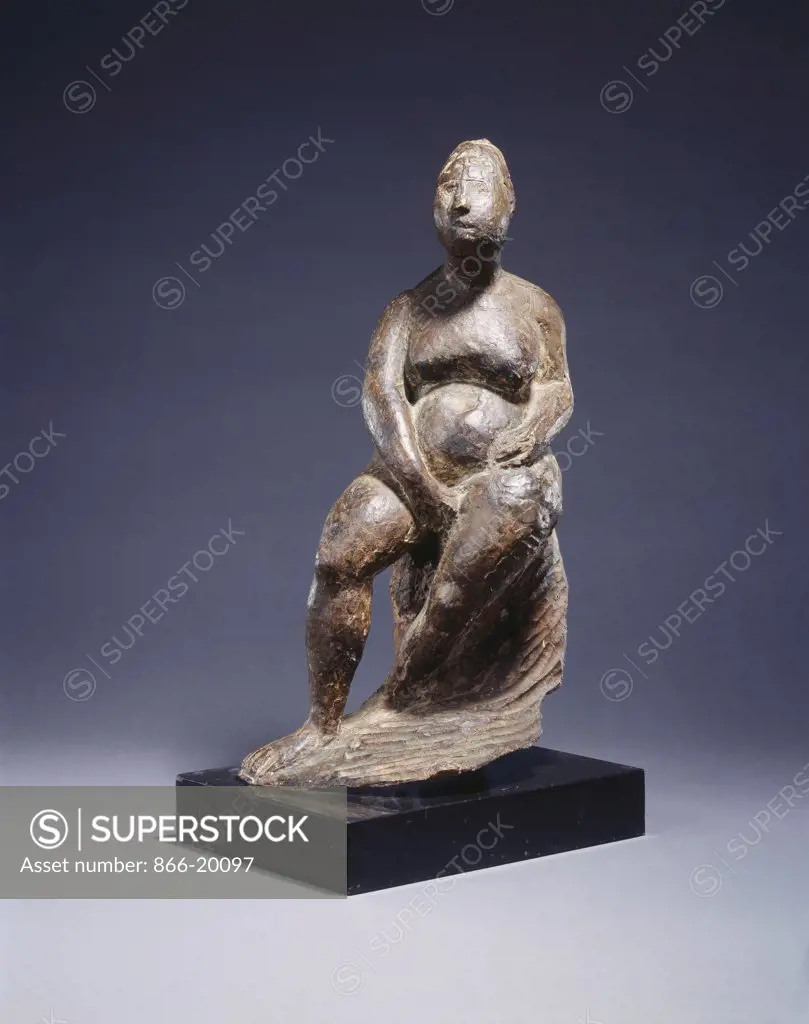 Small Nude; Piccolo Nudo. Marino Marini (1901-1980). Bronze with greenish/brown patina. Cast in 1943. 53.4cm.