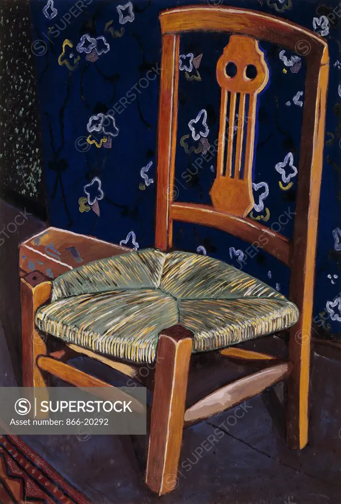 Madeleine's Chair; La Chaise de Madeleine - Het stoeltje van Madeleine. Leon Spilliaert (1881-1946).  Gouache on card. Executed circa 1925. 61 x 55cm.