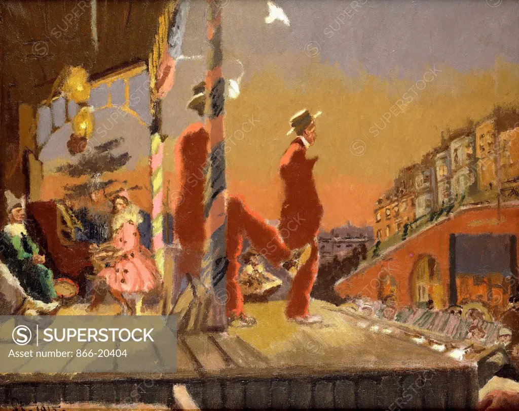 Brighton Pierrots. Walter Richard Sickert (1860-1942). Oil on canvas. Dated 1915. 63.5 x 76cm. Sickert was the guest of his painter friend and patron Walter Taylor between August and September 1915 in Brighton where he made studies of the concert party.