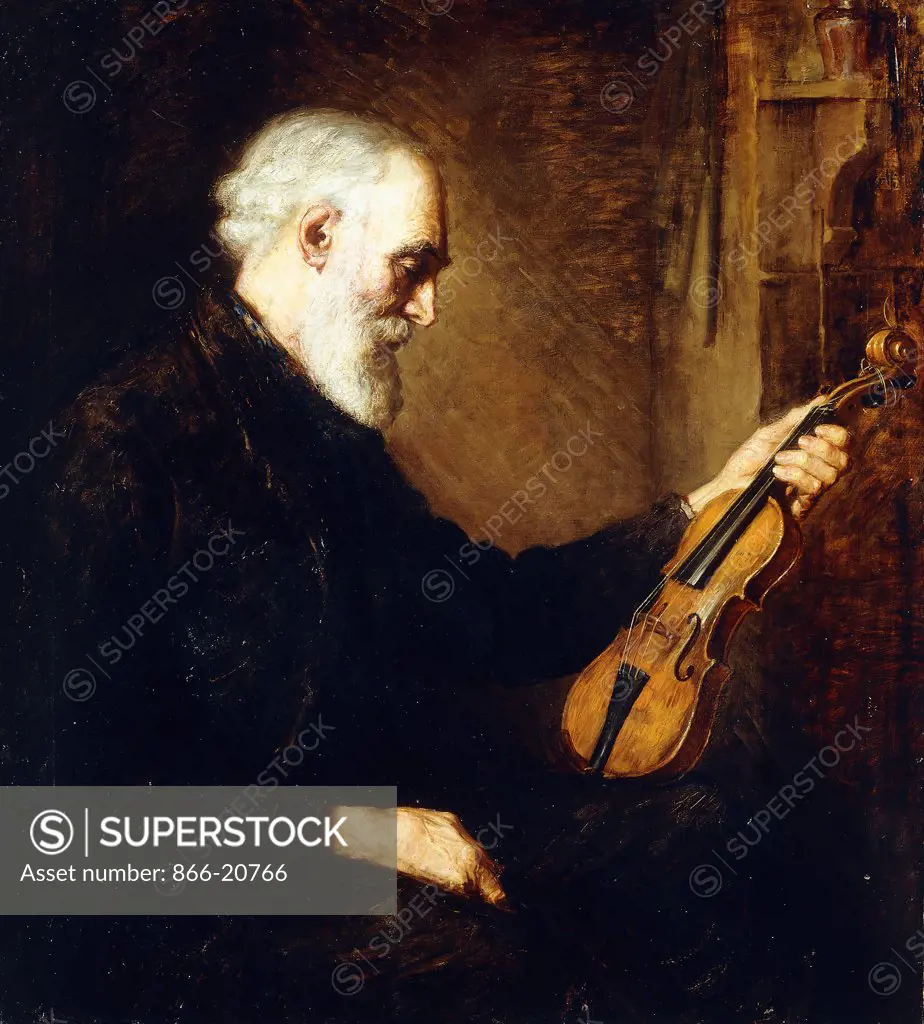 The Violinist. Stanhope Alexander Forbes (1857-1947). Oil on canvas. 92.8 x 85cm.