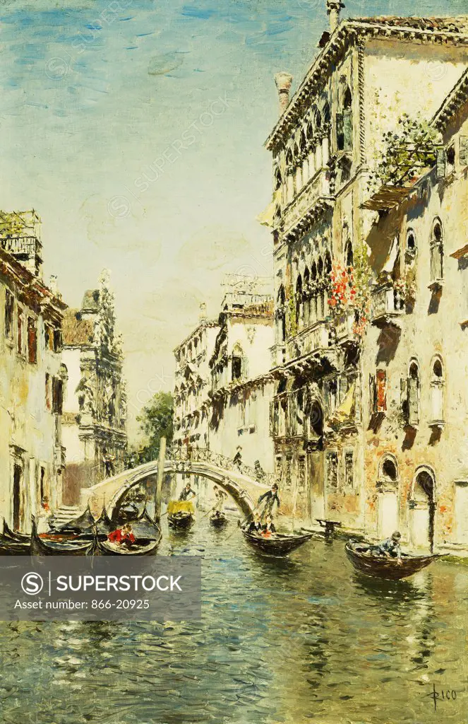 Rio Santa Marina. Martin Rico y Ortega (1833-1908). Oil on panel. 36 x 23.5cm.