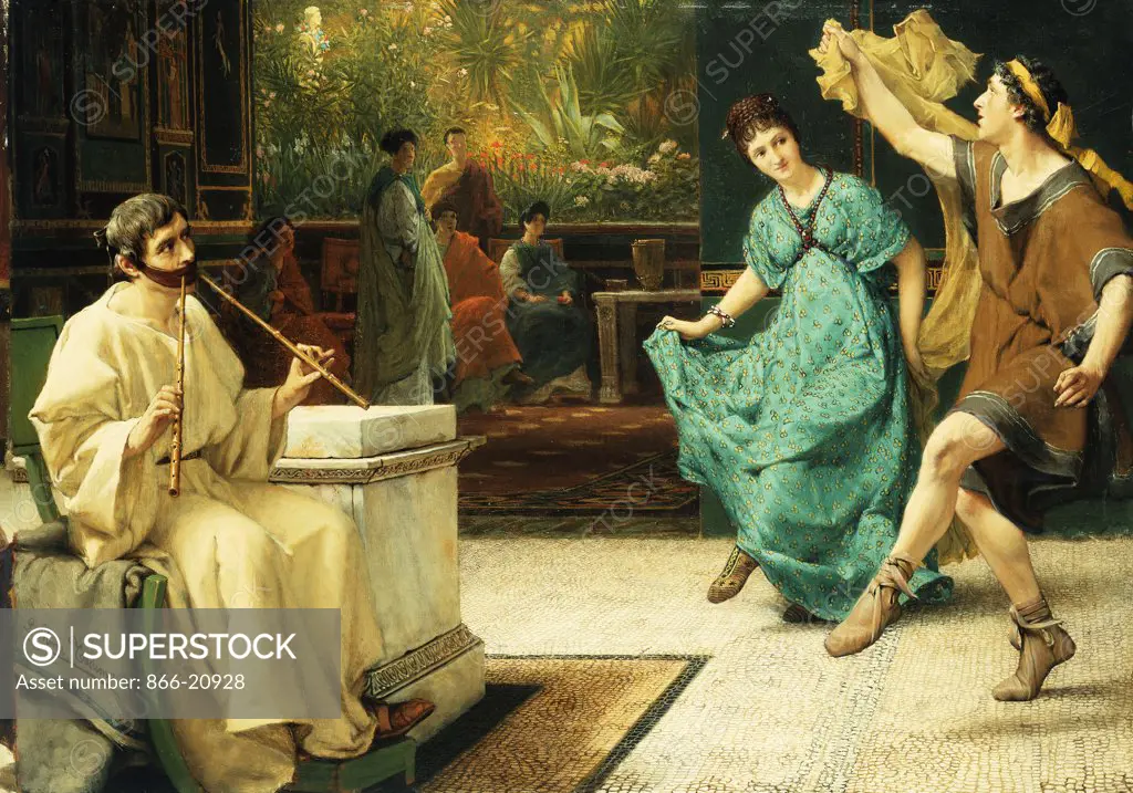 The Roman Dance. Sir Lawrence Alma-Tadema (1836-1912). Oil on panel. 41.3 x 58.1cm.