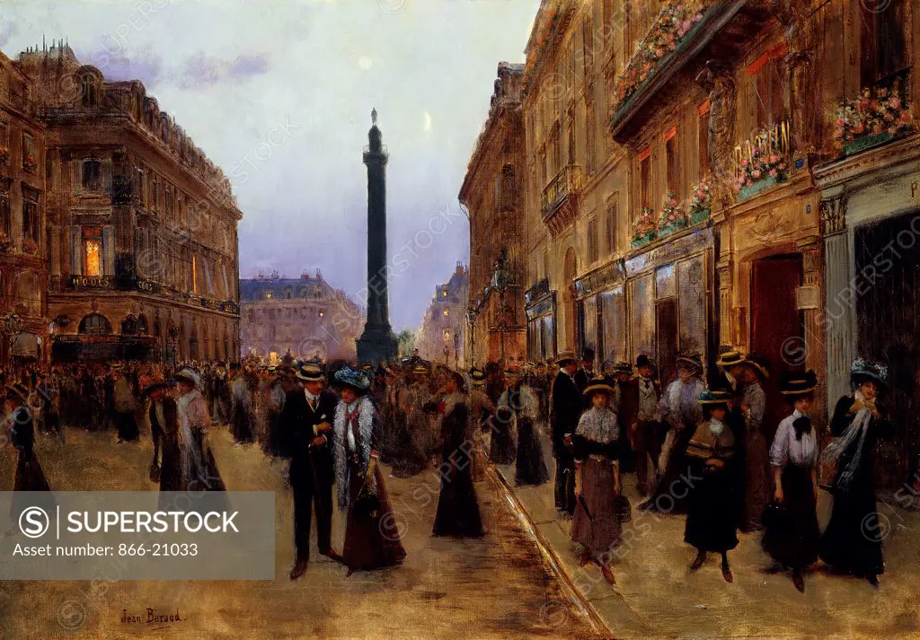 La Rue de la Paix. Jean Beraud (1849-1935). Oil on canvas. 65.4 x 92.1cm.