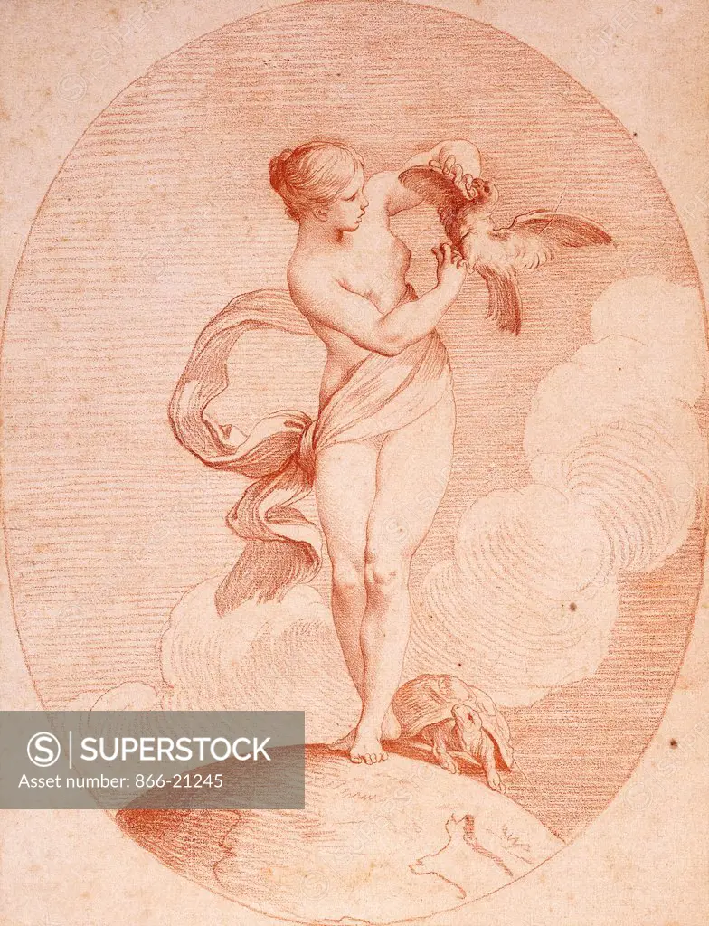 The Sense of Touch. Edme Bouchardon (1698-1762). Red  chalk. 37.7 x 29cm