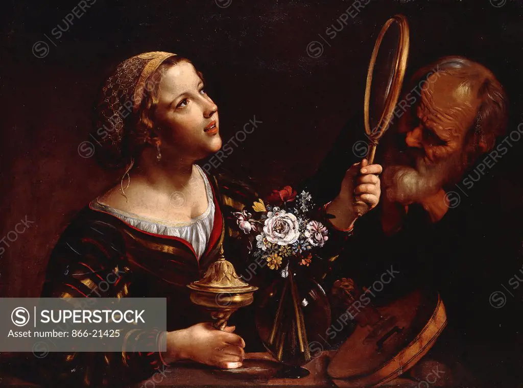 An Allegory of the Senses. Attributed to Angelo Caroselli (1585-1652). Oil on canvas. 75 x 99.4cm