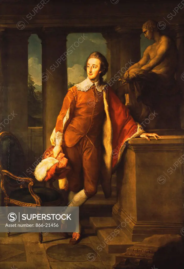 Portrait of Anthony Ashley-Cooper, 5th Earl of Shaftesbury (1761-1811), full-length in Masquerade van Dyck Dress. Pompeo Girolamo Batoni (1708-87). Oil on canvas. Painted 1782. 248.9 x 171.2cm.