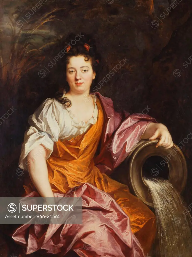 Marie-Therese de Bourbon, Princesse de Conti (1666-1732), as a River Goddess. Nicholas de Largilliere (1656-1746). Oil on canvas. 137.3 x 107.4cm.