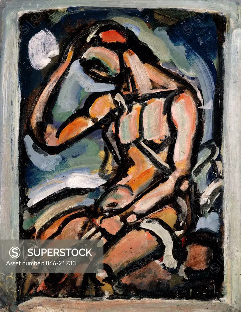 Have Mercy (Latin); Miserere. Georges Rouault(1871-1958). Oil on paper laid down on canvas. Painted in 1939. 65 x 50.8cm.