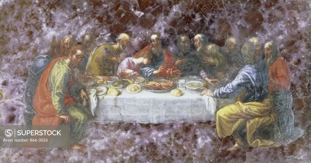 The Last Supper Jacopo Ligozzi (ca.1547-1626/Italian) Oil on Canvas Christie's Images, London, England