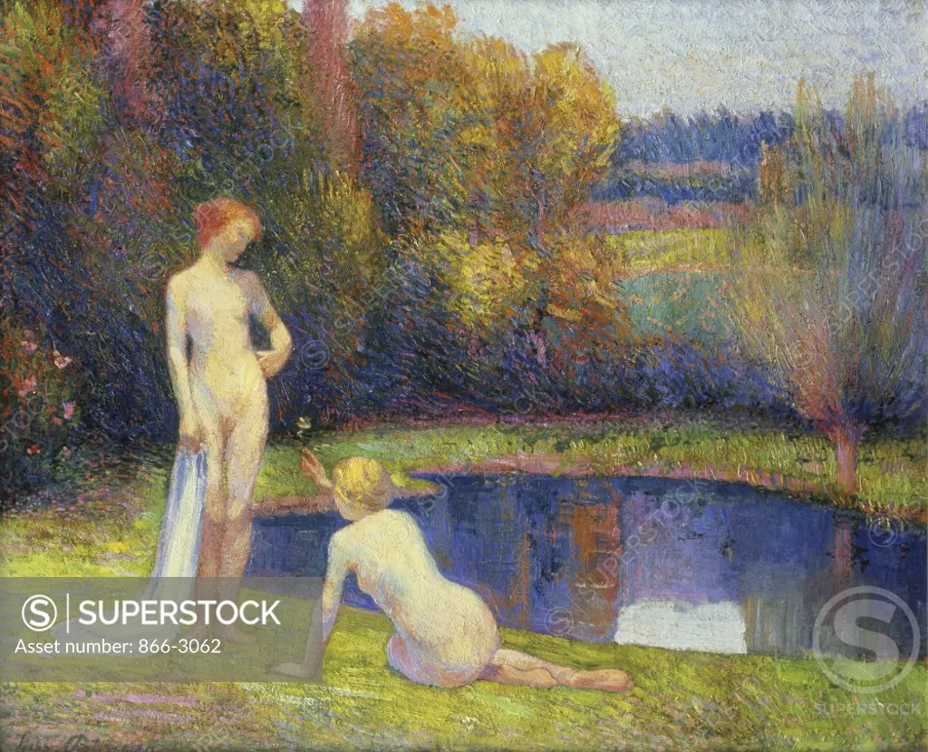 The Bathers Hippolyte Petitjean (1854-1929/French) Oil on Canvas  