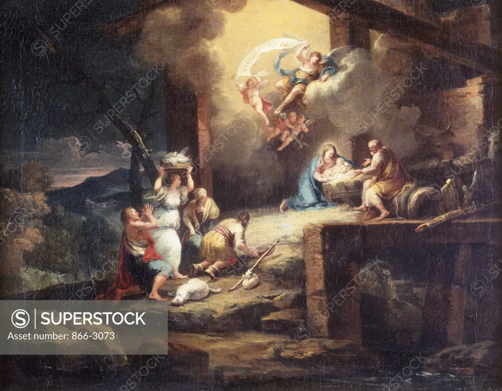 The Adoration of the Shepherds Francesco Zuccarelli (1702-1788 Italian) Christie's Images 