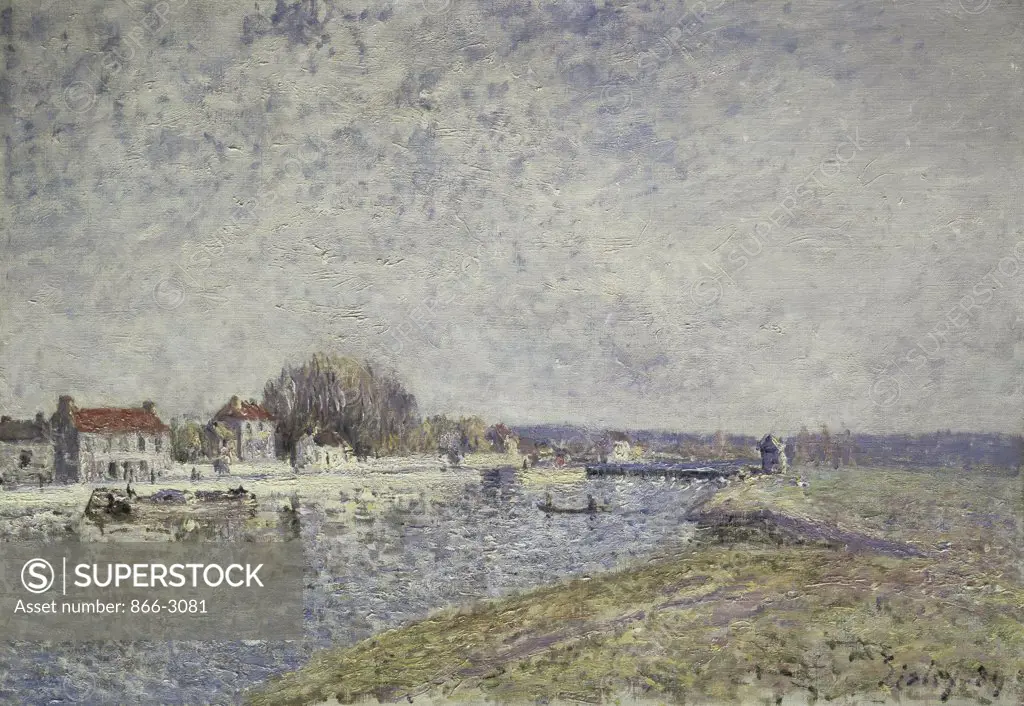 Le Barage, Canal du Loins a Saint Mammes Alfred Sisley (1839-1899/French) Christie's, London, England
