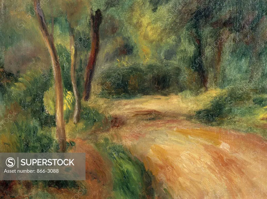 Empty Road in Forest by Pierre-Auguste Renoir, painting, (1841-1919), UK, England, London, Christie's
