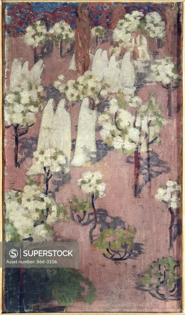 Jeune Filles Au Jardin  Denis, Maurice(1870-1943 French) Oil On Wood Panel Christie's Images, London, England 