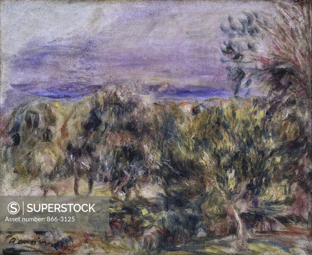 Cagnes Landscape Pierre Auguste Renoir (1841-1919/French) Oil on Canvas Christie's Images, London, England