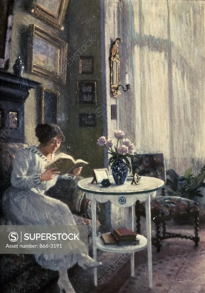 The Afternoon Read by Paul Gustav Fischer, (1860-1934), England, London, Christie's Images