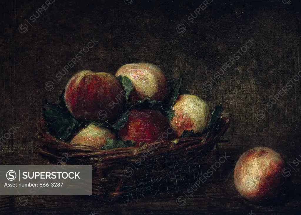 Still life with peaches by Henri Fantin-Latour, (1836-1904), England, London, Christie's Images