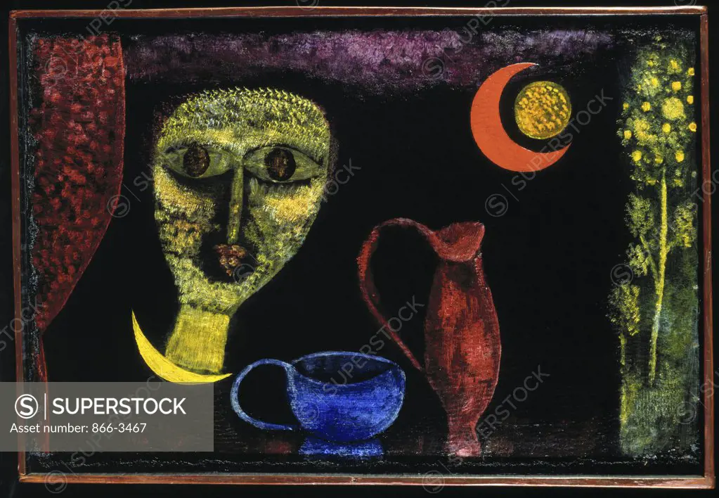Keramisch - Mystisch  (In der Art eines Stillebens) Paul Klee (1879-1940/Swiss) Oil on Canvas  