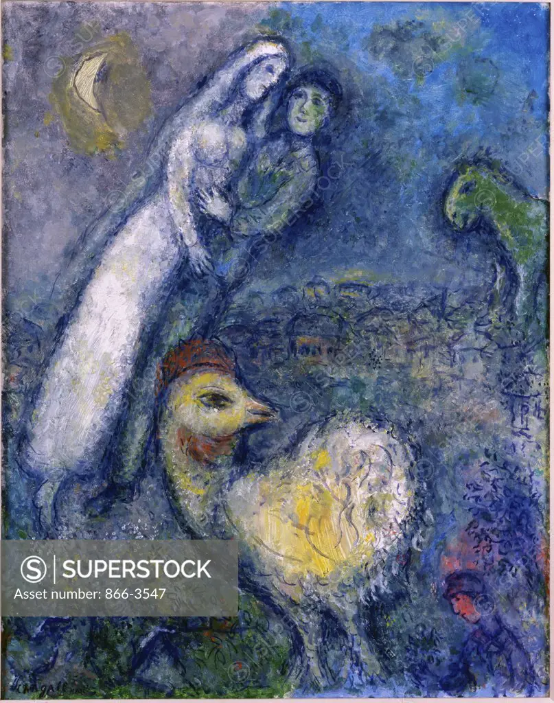 The Spring  (Le Printemps)  Marc Chagall (1887-1985/Russian)   Oil on Canvas   