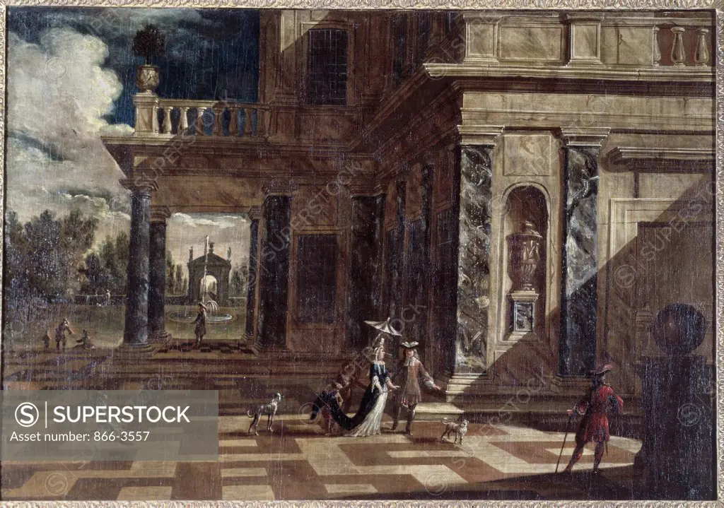 Architectural Capricci With Figures  Peeters, Jacob(17TH C- Flemish) Oil On Canvas Christie's Images, London, England 
