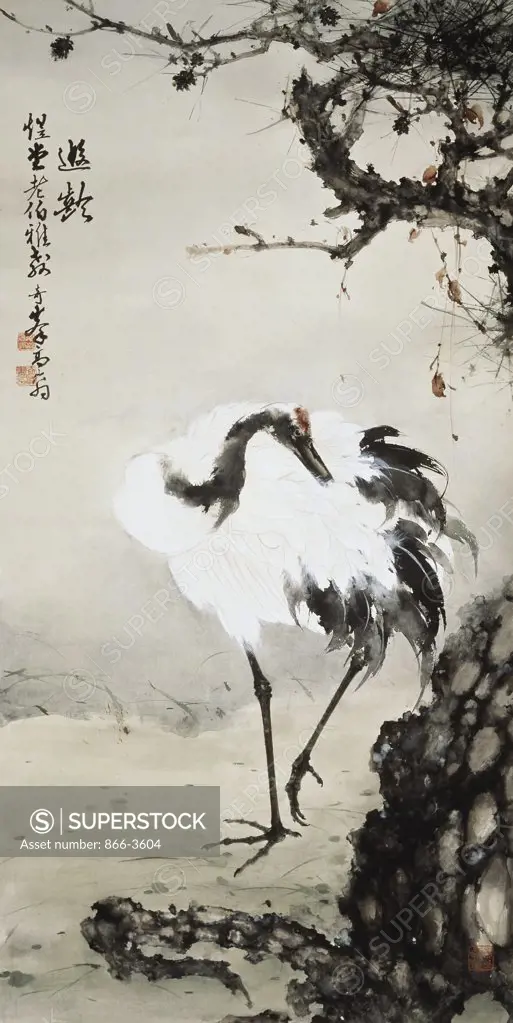 Crane Under a Pine Tree Gao Qifeng (1889-1933 Chinese) Christie's Images, London, England