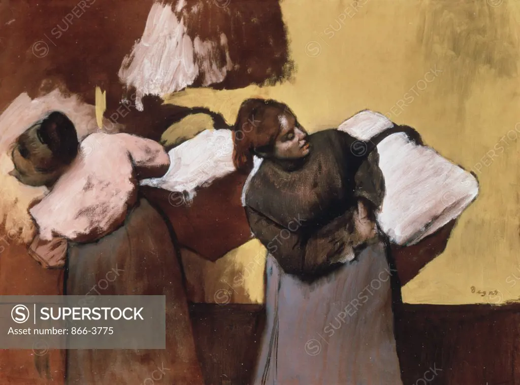 Les Blanchisseuses Portant du Linge Edgar Degas (1834-1917 French) Christie's, London 
