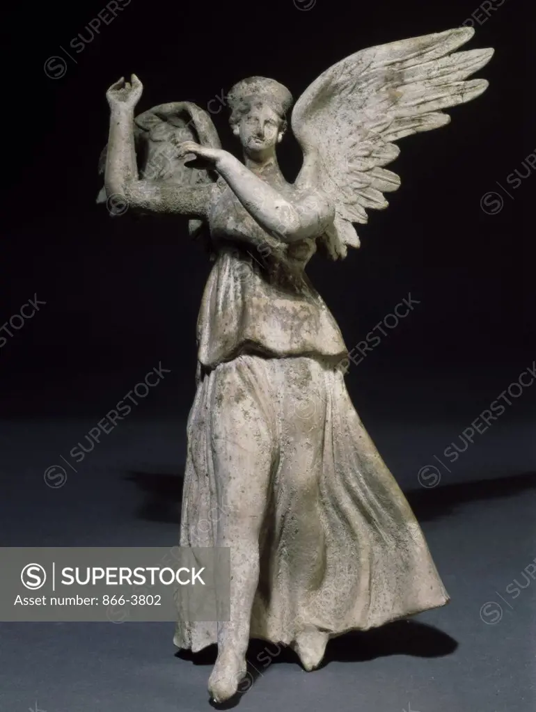 Hellenistic Figure of Winged Nike from Myrina Greek Art Terra cotta  Christie's Images, London, England 