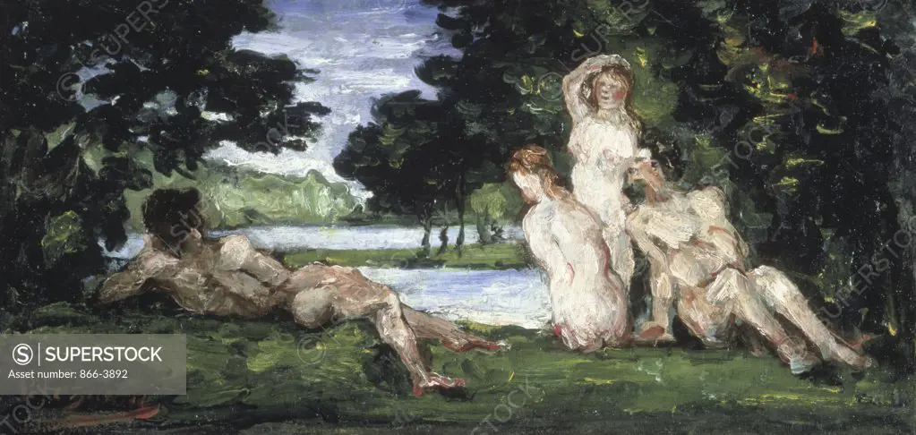 Baigneurs et Baigneuses Paul Cezanne (1839-1906 French) Oil on canvas Christie's Images, London, England