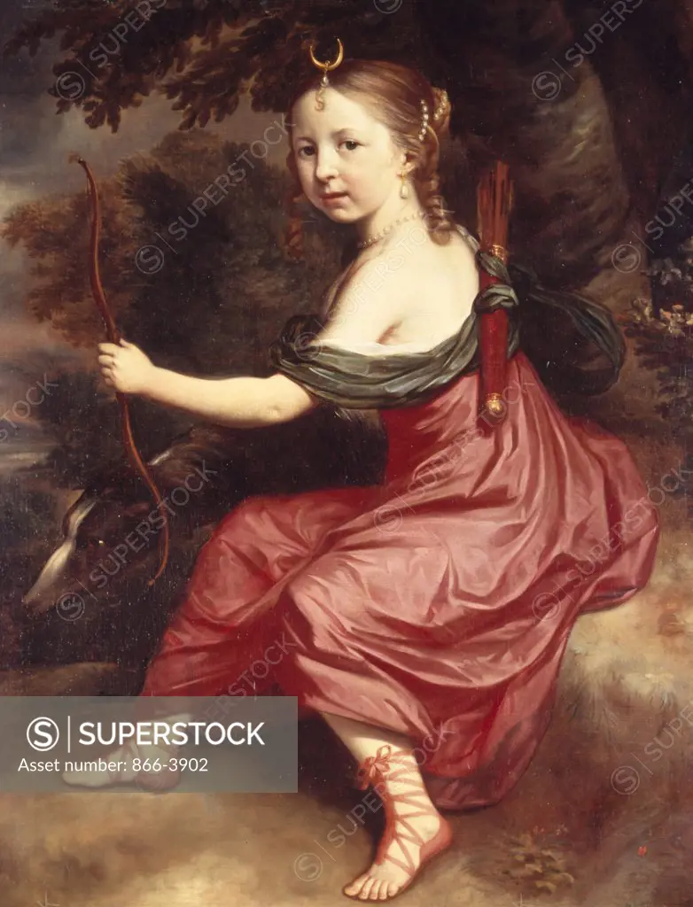 Portrait of Young Girl as Diana, by Jan Mytens, (1614-1670), England, London, Christie's Images
