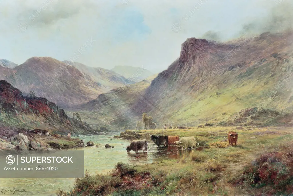 Banks O'doune 19th Century Alfred de Breanski (1869-1893 British) Oil On Canvas Christie's Images, London, England