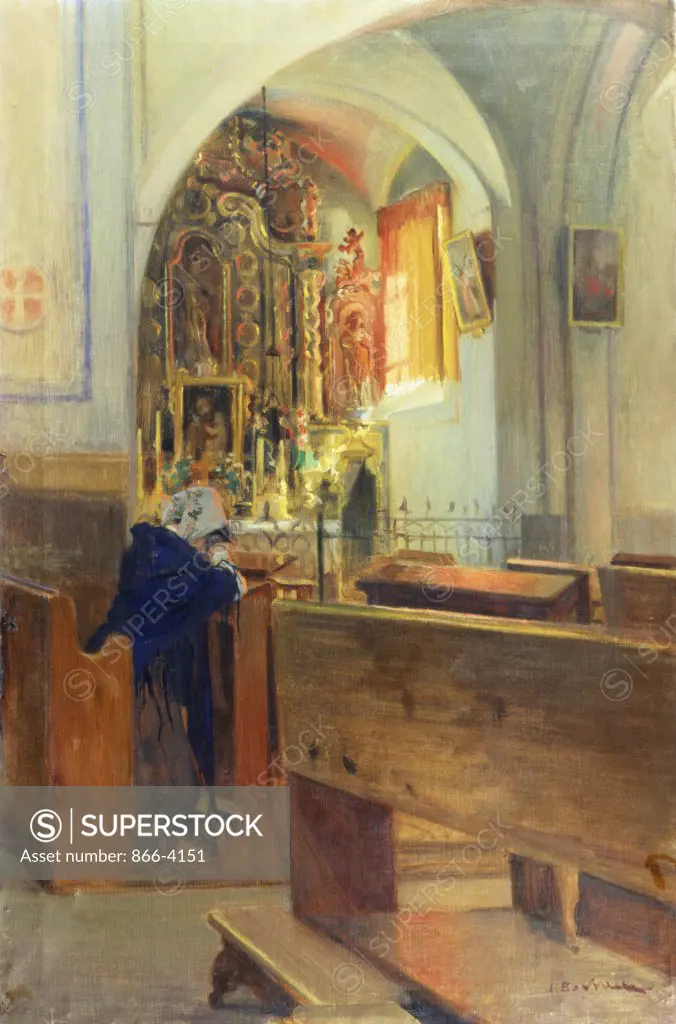 At Prayer Laureano Barrau Bunol(1863-1950 Spanish) Oil on canvas Christie's Images, London, England