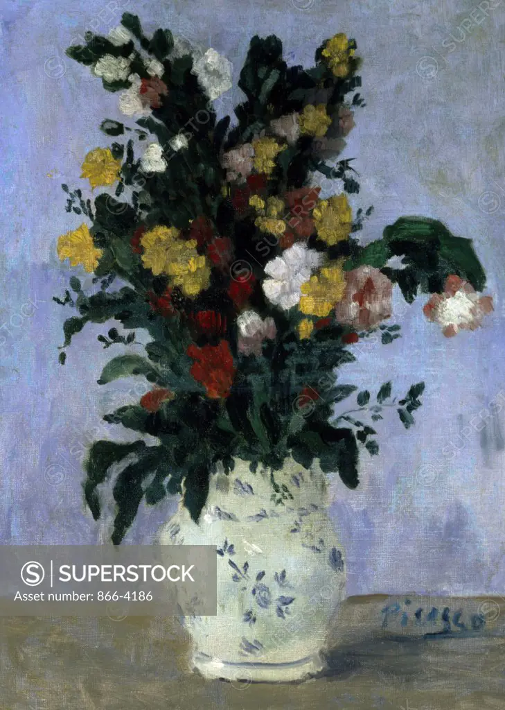 Vase with Flowers  (Vase de fleurs)  Pablo Picasso (1881-1973 /Spanish)   Oil on canvas    