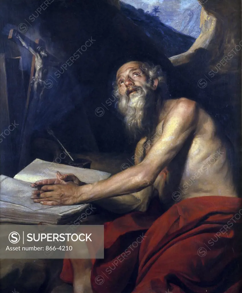 The Vision of Saint Jerome, by Juan Martin Cabezalero, 1660, oil on canvas, (1633-1673), England, London, Christie's Images