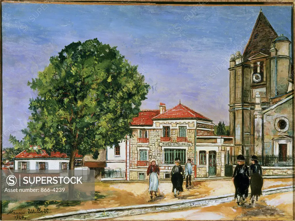 Church Post Office 1924 Maurice Utrillo (1883-1955 French) Oil on canvas Christie's Images, London, England