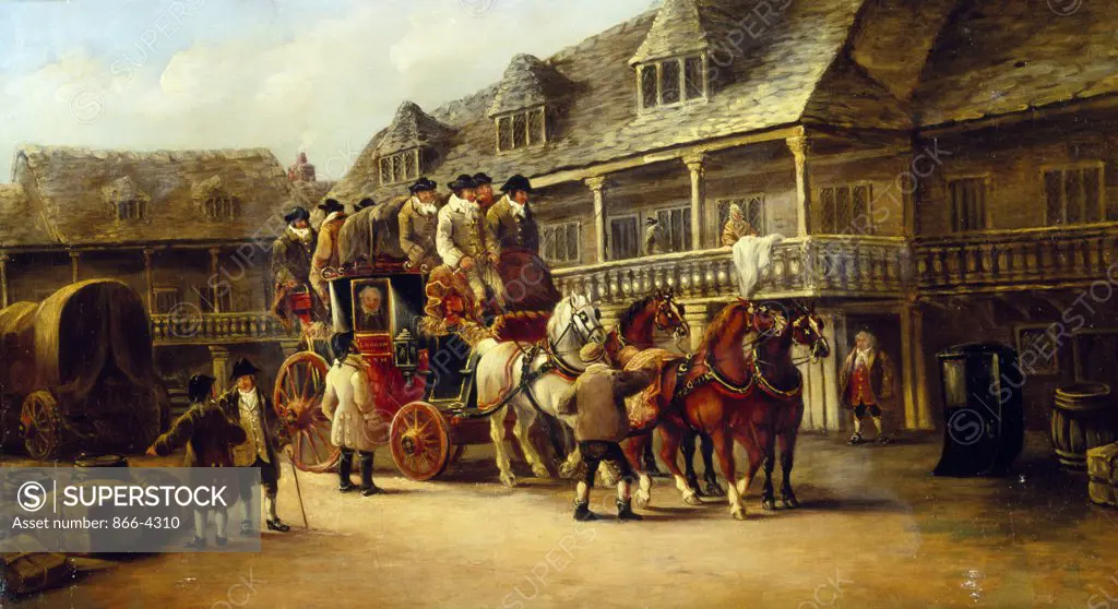Boarding Coach to London by John Charles Maggs, painting, (1819-1895), UK, England, London, Christie's