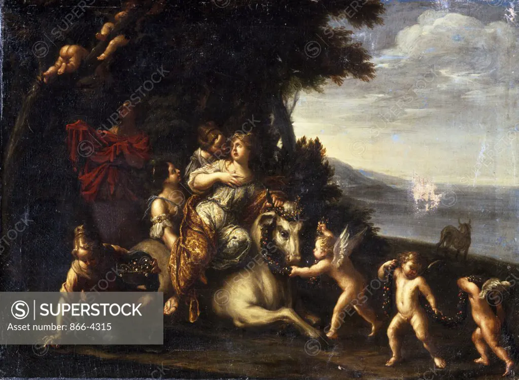 Rape of Europa and Contest of Apollo & Marsyas Before King Midas, School Bolognese, painting, UK, England, London, Christie's