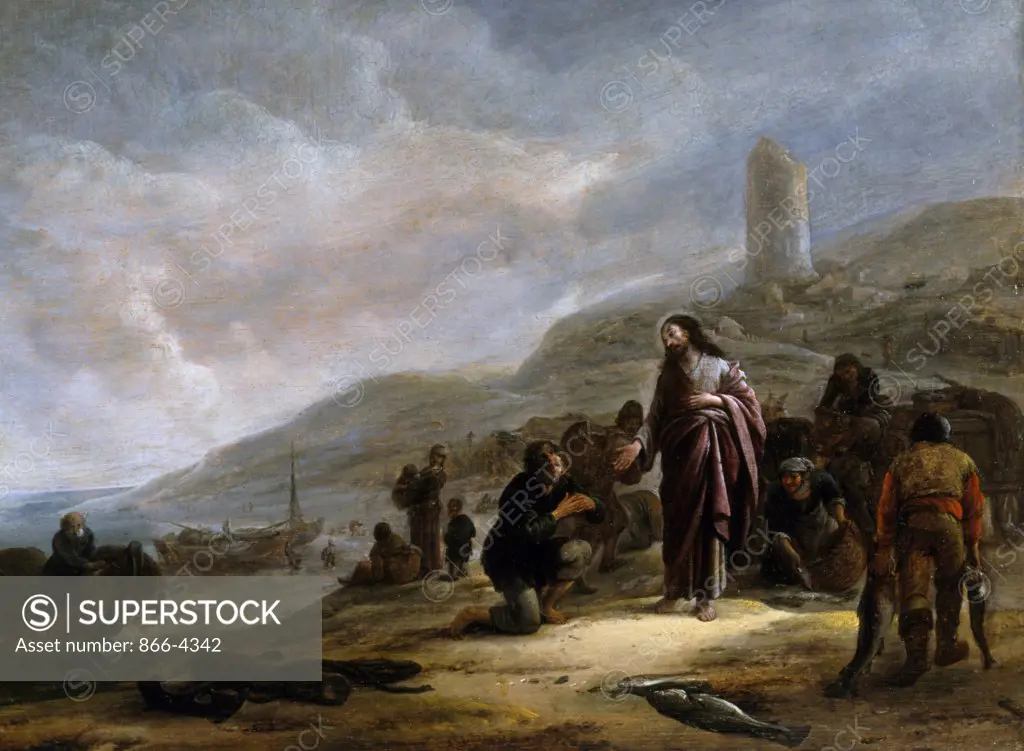 Calling of Peter and Andrew by Jacob Willemszoon de Wet, oil on wood panel, (1633-1674)
