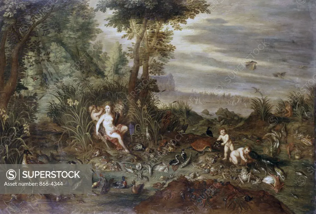 Allegory Of Water Jan van Kessel (1612-1679 Flemish) Oil On Copper Christie's Images, London, England