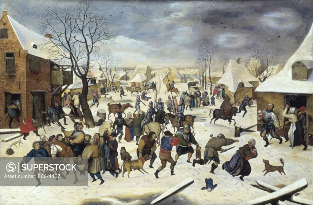 The Massacre of the Innocents Pieter Bruegel the Younger (ca.1564-1638/Flemish) Oil on Canvas Christie's Images, London, England