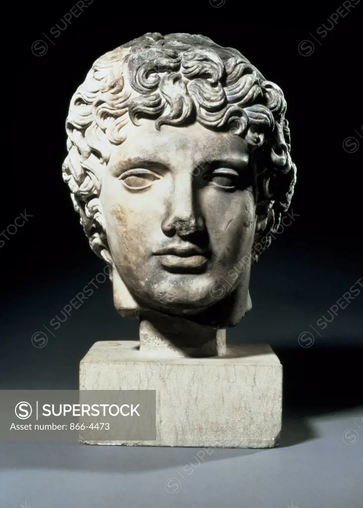 Head of Apollo  Artist Unknown Marble Sculpture 