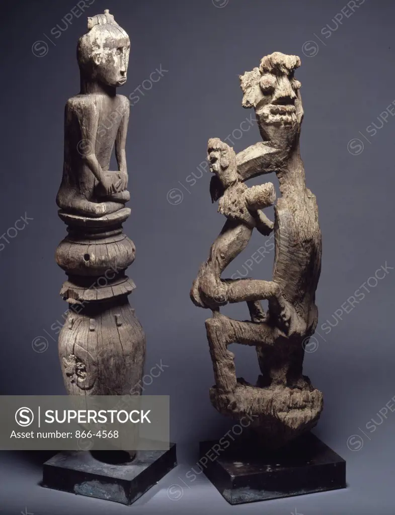 Dayak Post Figure Hampatong & Hampatong Carved as a Mother Primitive Art Wood sculpture Christie's Images, London 