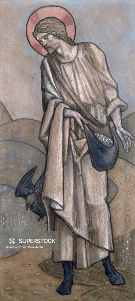 Sower, Design for Stained Glass at Brighouse Yorkshire by Edward Burne-Jones, illustration, (1833-1898)
