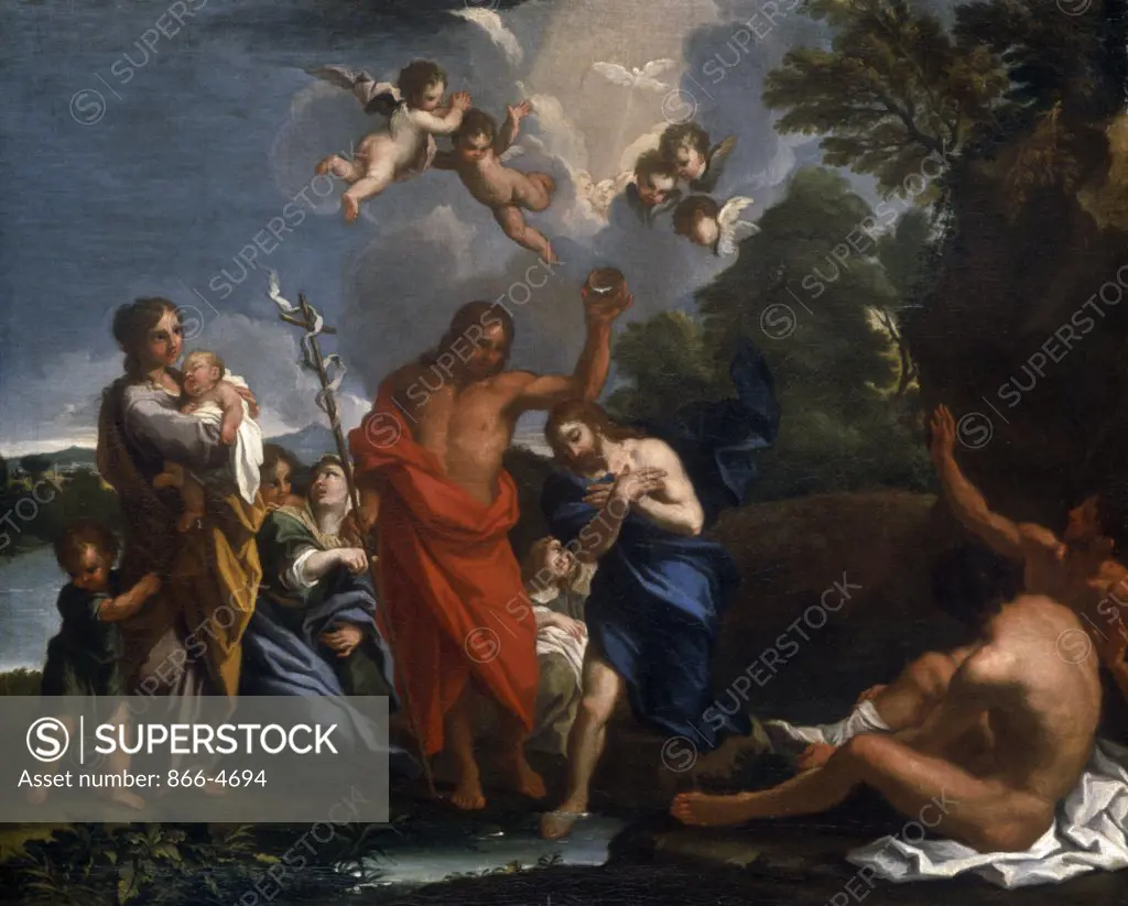 Baptism of Christ by Michele Rocca, painting, (ca.1666-1751), UK, England, London, Christie's Images