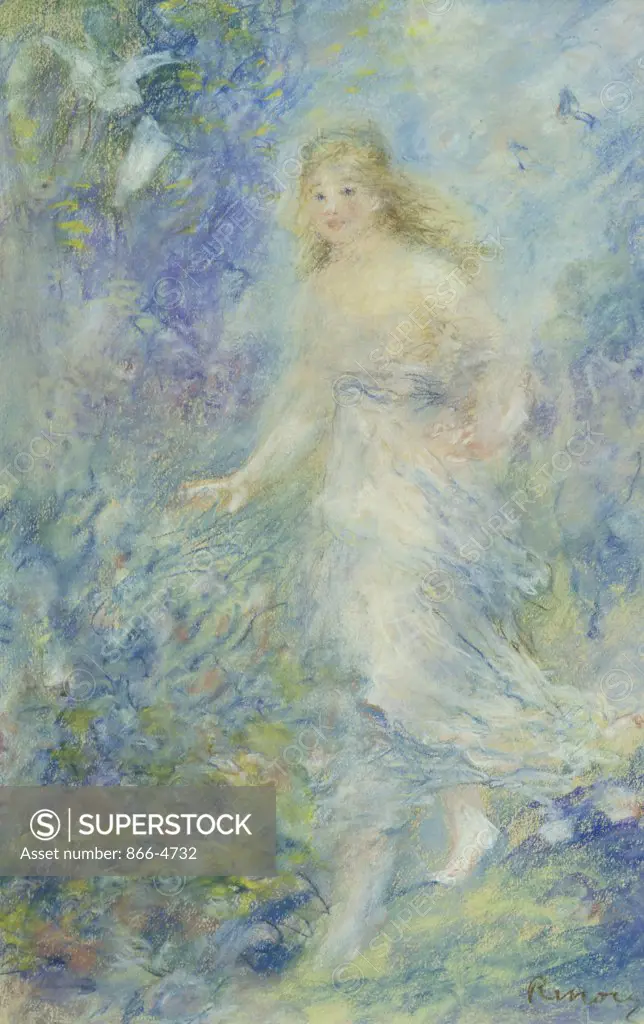 The Spring (The Four Seasons)  Le Printemps (Les Quatre Saisons)}  1879 Pierre-Auguste Renoir (1841-1919/French) Pastel on paper 