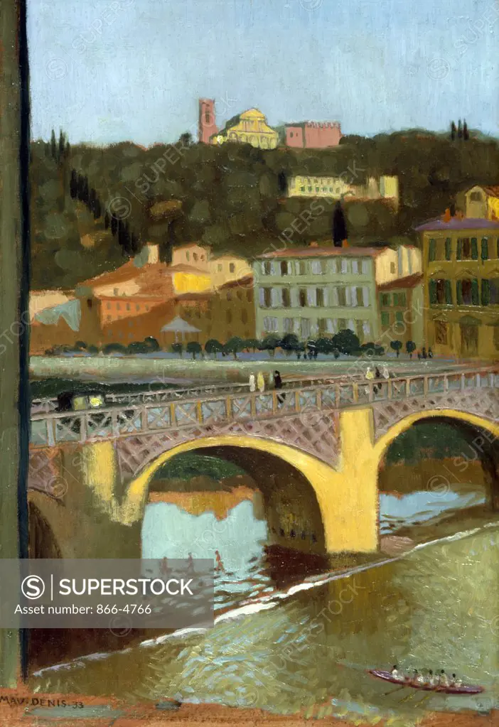Florence, Ponte Alle Grazile  1933  Maurice Denis (1870-1943/French)     