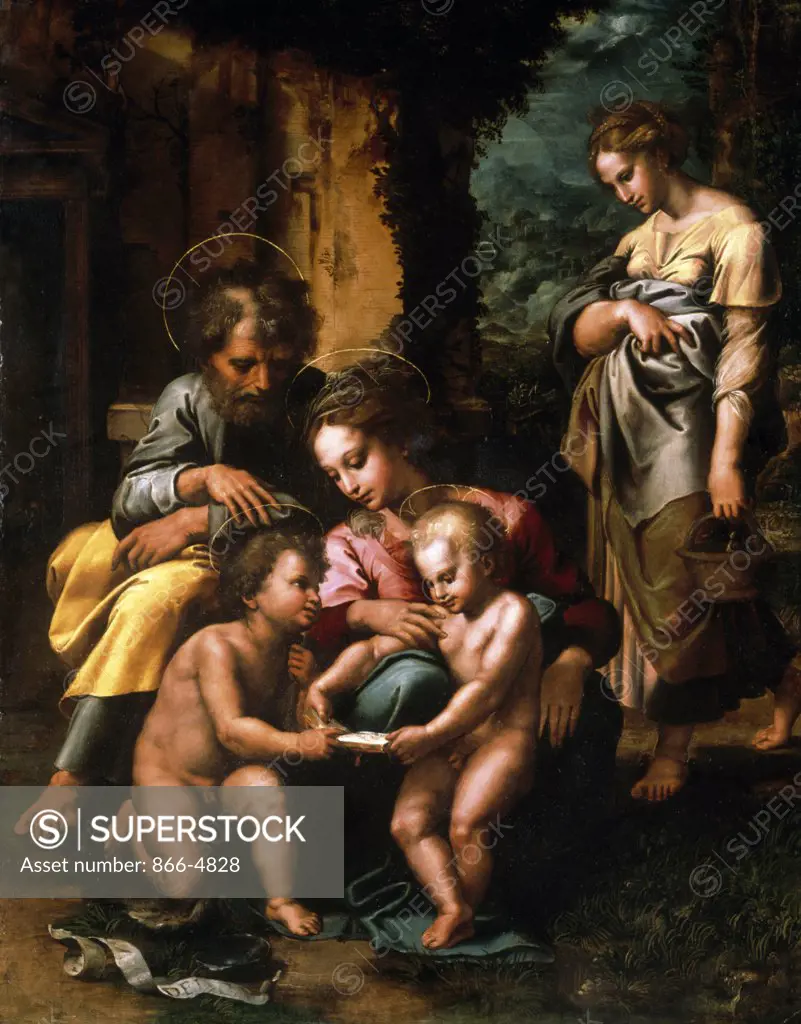 Spinola Holy Family by Giulio Romano, painting, (1492-1546), UK, England, London, Christie's Images