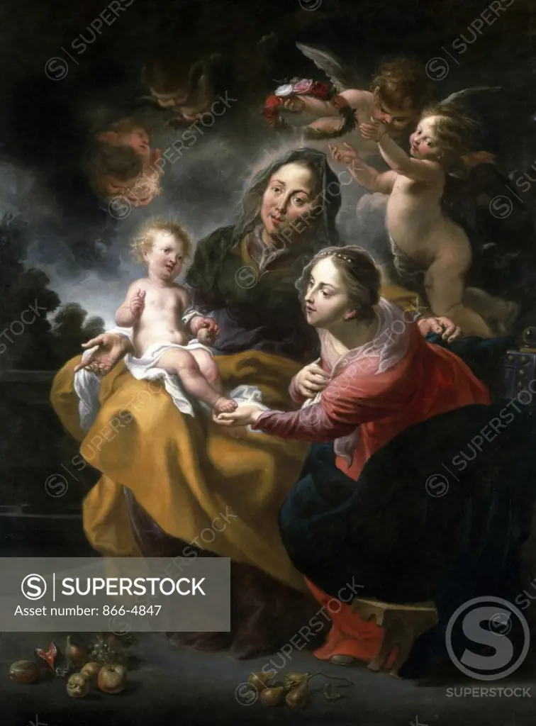 Virgin and Child with Saint Anne by Cornelis Schut, painting, (1597-1655), UK, England, London, Christie's Images
