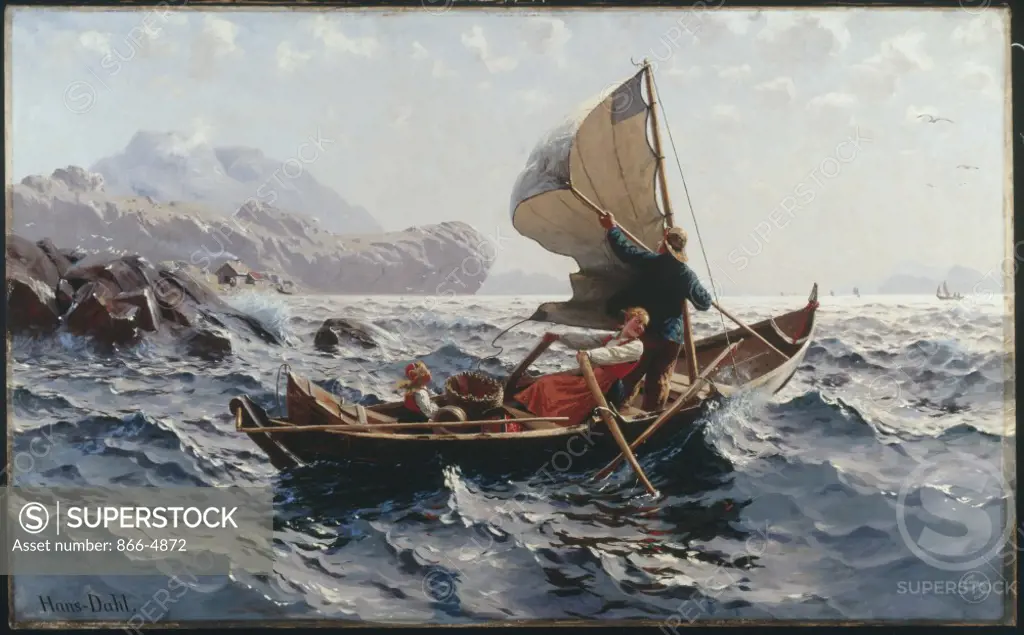 A Norwegian Fishingboat Near Bergen Hans Dahl 1849-1937 Norwegian Christie's Images 